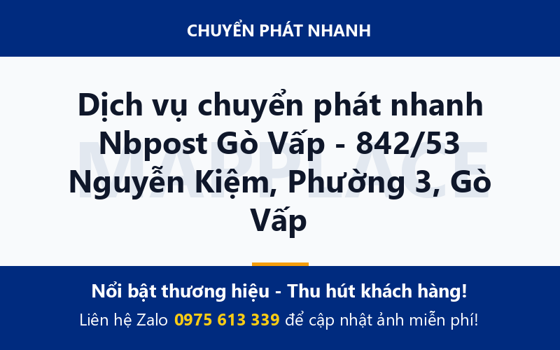 Dịch vụ chuyển phát nhanh Nbpost Gò Vấp - 842/53 Nguyễn Kiệm, Phường 3, Gò Vấp