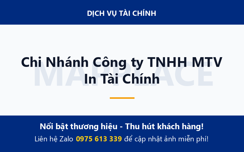 Chi Nhánh Công ty TNHH MTV In Tài Chính