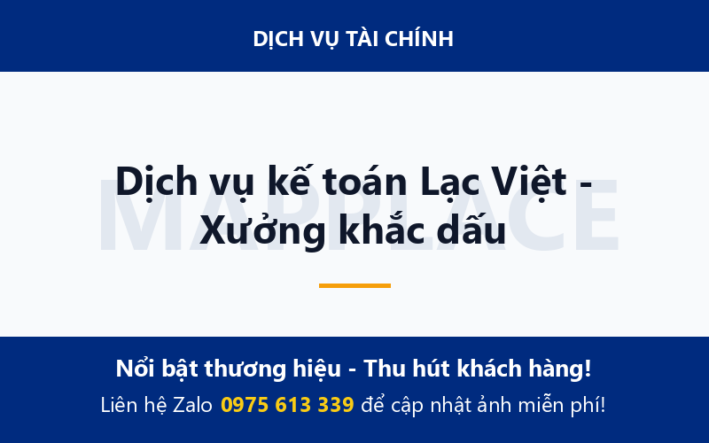 Dịch vụ kế toán Lạc Việt - Xưởng khắc dấu
