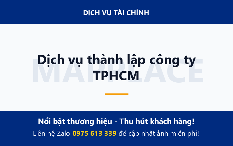 Dịch vụ thành lập công ty TPHCM
