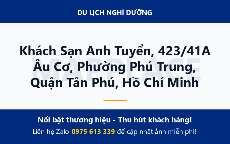 Khách Sạn Anh Tuyển, 423/41A Âu Cơ, Phường Phú Trung, Quận Tân Phú, Hồ Chí Minh