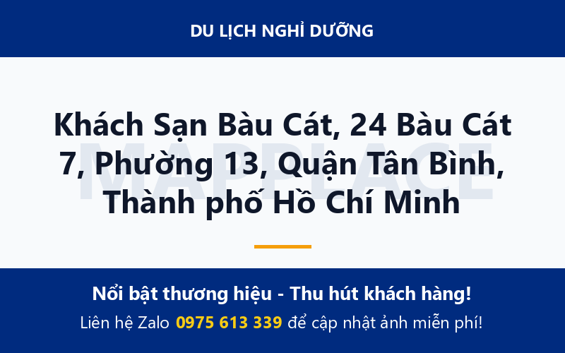 Khách Sạn Bàu Cát, 24 Bàu Cát 7, Phường 13, Quận Tân Bình, Thành phố Hồ Chí Minh