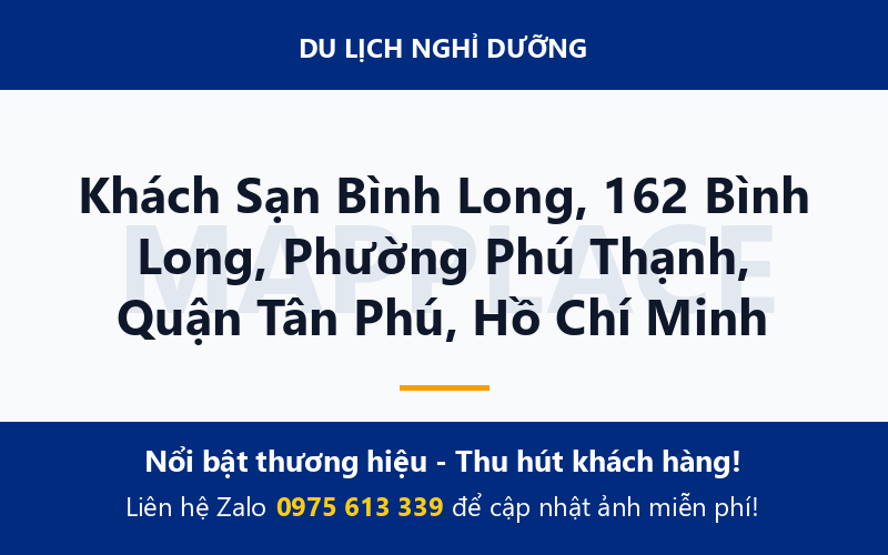Khách Sạn Bình Long, 162 Bình Long, Phường Phú Thạnh, Quận Tân Phú, Hồ Chí Minh