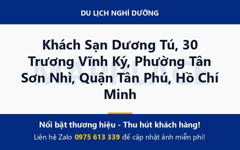 Khách Sạn Dương Tú, 30 Trương Vĩnh Ký, Phường Tân Sơn Nhì, Quận Tân Phú, Hồ Chí Minh