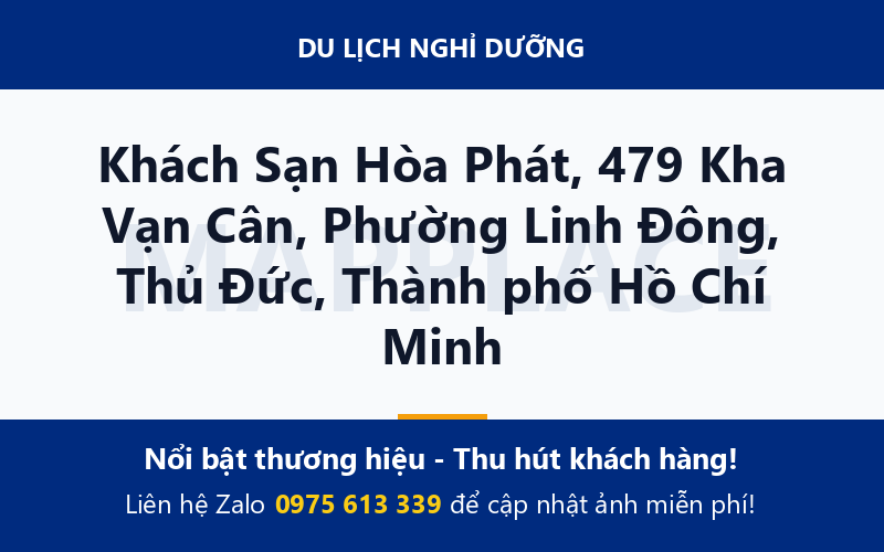 Khách Sạn Hòa Phát, 479 Kha Vạn Cân, Phường Linh Đông, Thủ Đức, Thành phố Hồ Chí Minh