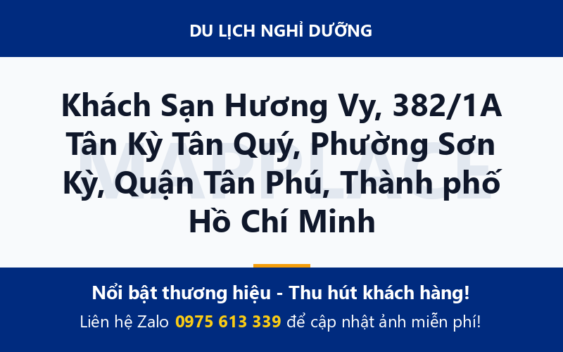 Khách Sạn Hương Vy, 382/1A Tân Kỳ Tân Quý, Phường Sơn Kỳ, Quận Tân Phú, Thành phố Hồ Chí Minh