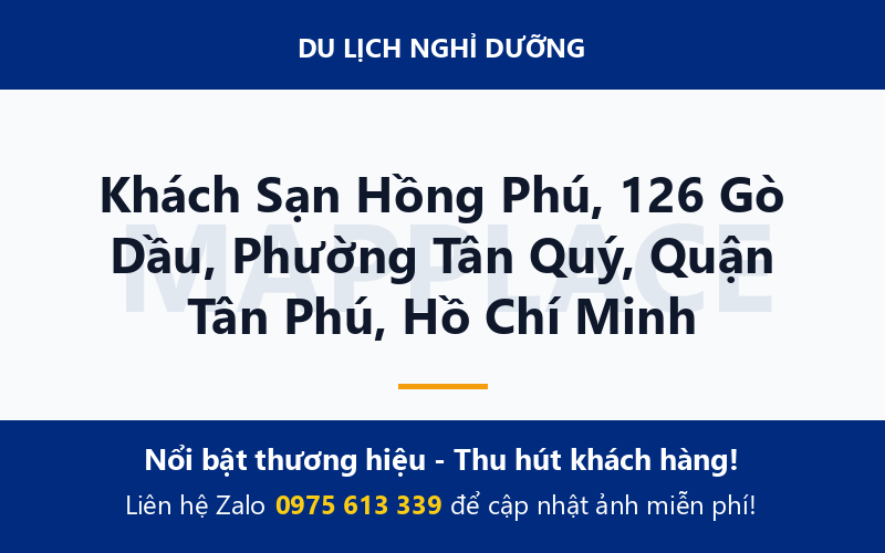 Khách Sạn Hồng Phú, 126 Gò Dầu, Phường Tân Quý, Quận Tân Phú, Hồ Chí Minh