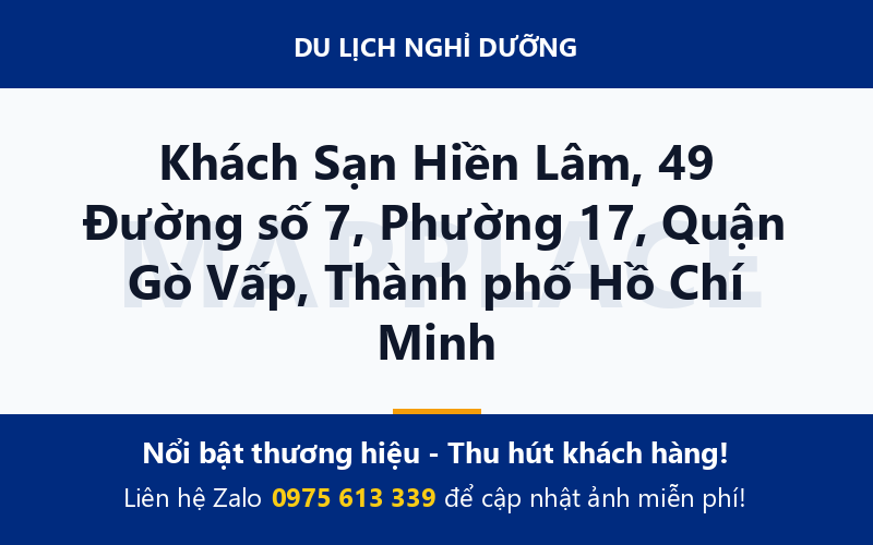 Khách Sạn Hiền Lâm, 49 Đường số 7, Phường 17, Quận Gò Vấp, Thành phố Hồ Chí Minh