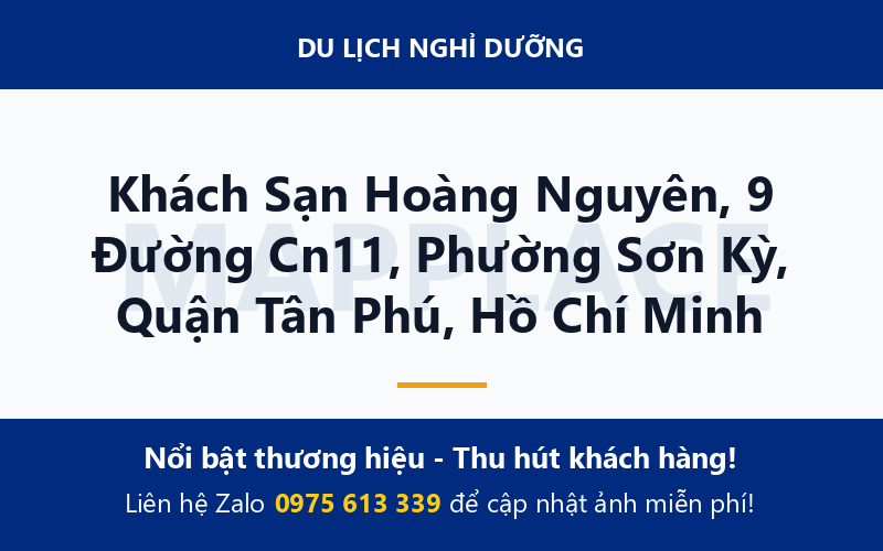 Khách Sạn Hoàng Nguyên, 9 Đường Cn11, Phường Sơn Kỳ, Quận Tân Phú, Hồ Chí Minh