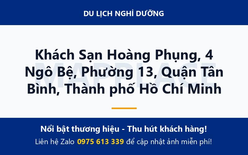 Khách Sạn Hoàng Phụng, 4 Ngô Bệ, Phường 13, Quận Tân Bình, Thành phố Hồ Chí Minh