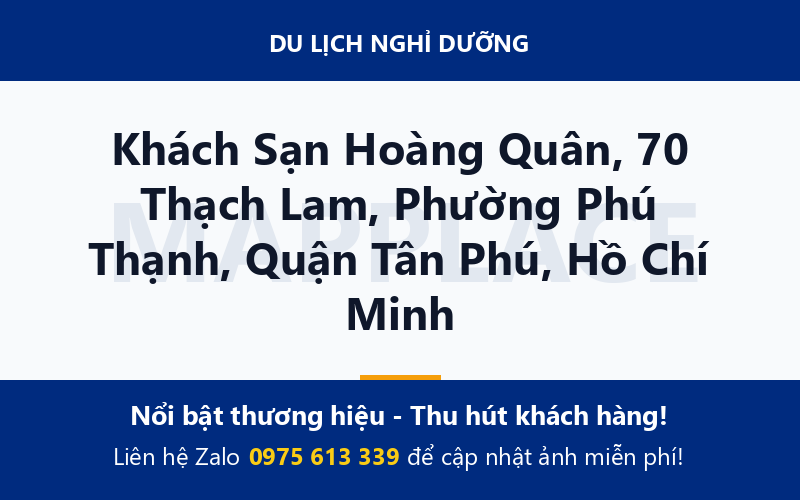 Khách Sạn Hoàng Quân, 70 Thạch Lam, Phường Phú Thạnh, Quận Tân Phú, Hồ Chí Minh