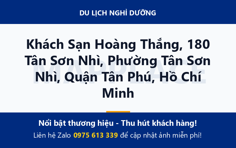 Khách Sạn Hoàng Thắng, 180 Tân Sơn Nhì, Phường Tân Sơn Nhì, Quận Tân Phú, Hồ Chí Minh