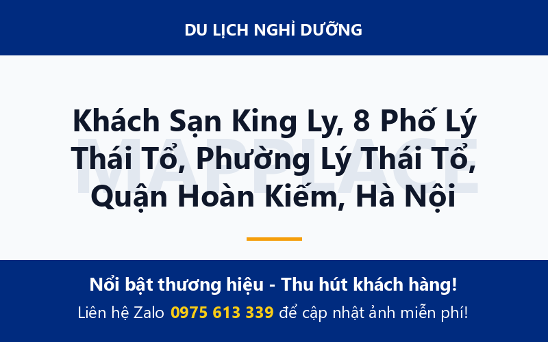 Khách Sạn King Ly, 8 Phố Lý Thái Tổ, Phường Lý Thái Tổ, Quận Hoàn Kiếm, Hà Nội