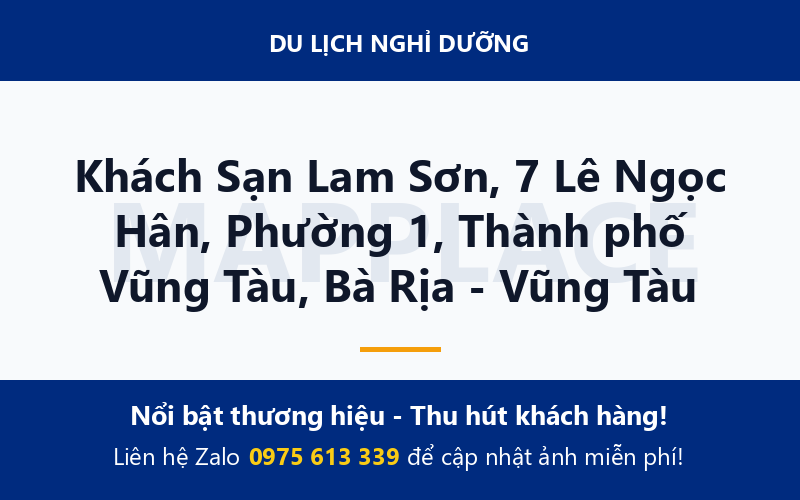 Khách Sạn Lam Sơn, 7 Lê Ngọc Hân, Phường 1, Thành phố Vũng Tàu, Bà Rịa - Vũng Tàu