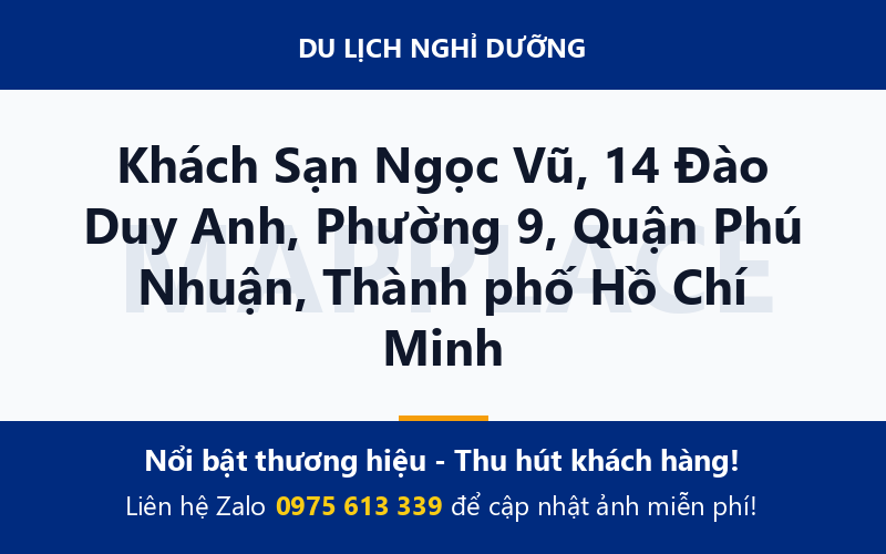 Khách Sạn Ngọc Vũ, 14 Đào Duy Anh, Phường 9, Quận Phú Nhuận, Thành phố Hồ Chí Minh