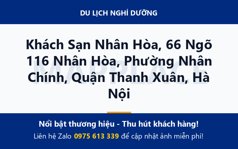 Khách Sạn Nhân Hòa, 66 Ngõ 116 Nhân Hòa, Phường Nhân Chính, Quận Thanh Xuân, Hà Nội