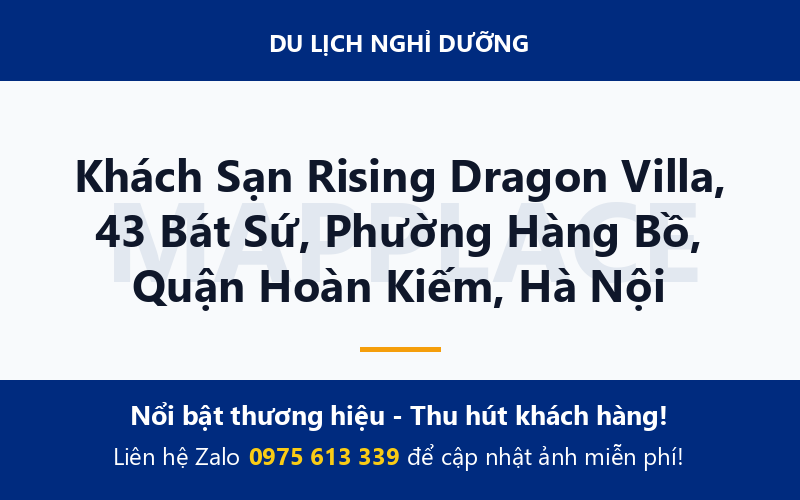 Khách Sạn Rising Dragon Villa, 43 Bát Sứ, Phường Hàng Bồ, Quận Hoàn Kiếm, Hà Nội