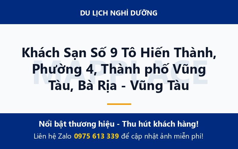 Khách Sạn Số 9 Tô Hiến Thành, Phường 4, Thành phố Vũng Tàu, Bà Rịa - Vũng Tàu