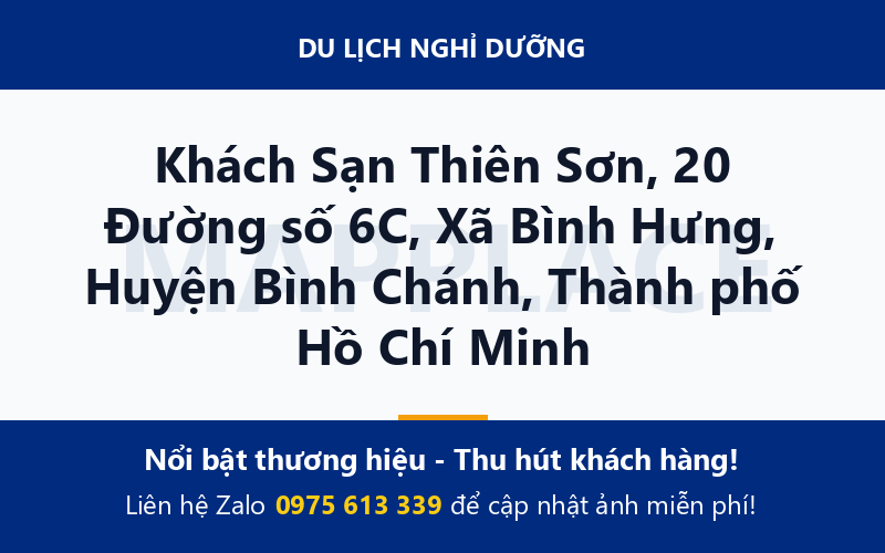 Khách Sạn Thiên Sơn, 20 Đường số 6C, Xã Bình Hưng, Huyện Bình Chánh, Thành phố Hồ Chí Minh