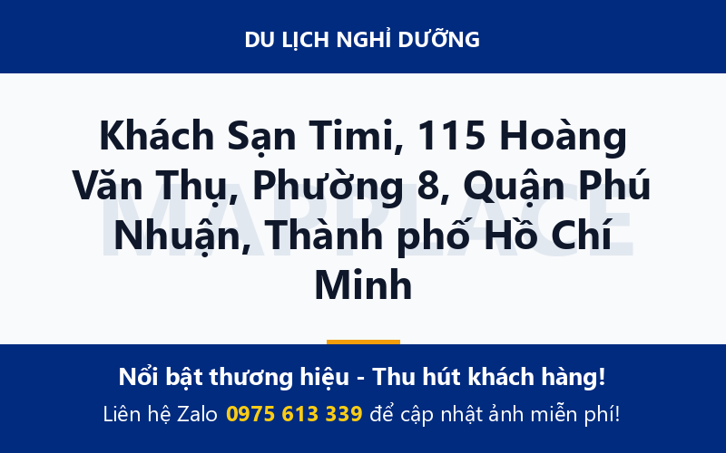 Khách Sạn Timi, 115 Hoàng Văn Thụ, Phường 8, Quận Phú Nhuận, Thành phố Hồ Chí Minh