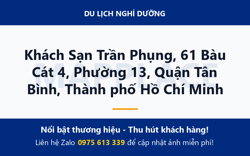 Khách Sạn Trần Phụng, 61 Bàu Cát 4, Phường 13, Quận Tân Bình, Thành phố Hồ Chí Minh