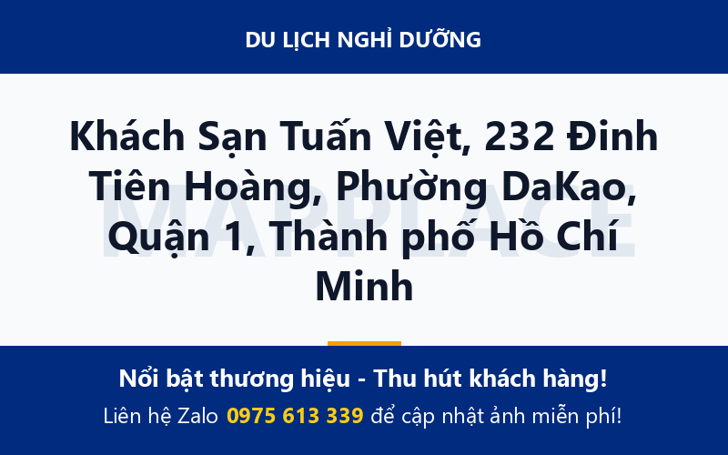 Khách Sạn Tuấn Việt, 232 Đinh Tiên Hoàng, Phường DaKao, Quận 1, Thành phố Hồ Chí Minh