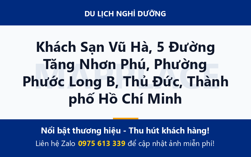 Khách Sạn Vũ Hà, 5 Đường Tăng Nhơn Phú, Phường Phước Long B, Thủ Đức, Thành phố Hồ Chí Minh