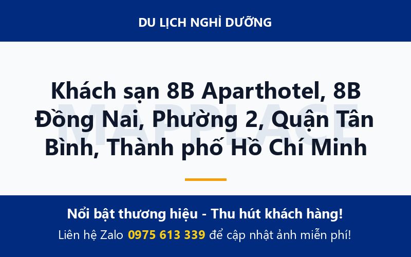 Khách sạn 8B Aparthotel, 8B Đồng Nai, Phường 2, Quận Tân Bình, Thành phố Hồ Chí Minh