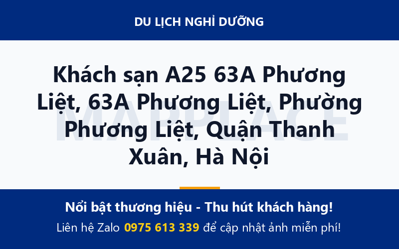 Khách sạn A25 63A Phương Liệt, 63A Phương Liệt, Phường Phương Liệt, Quận Thanh Xuân, Hà Nội