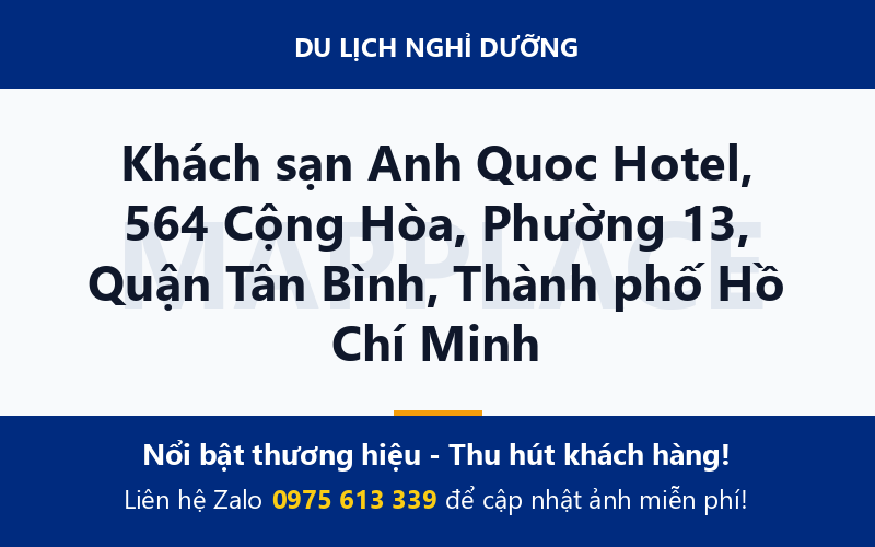 Khách sạn Anh Quoc Hotel, 564 Cộng Hòa, Phường 13, Quận Tân Bình, Thành phố Hồ Chí Minh
