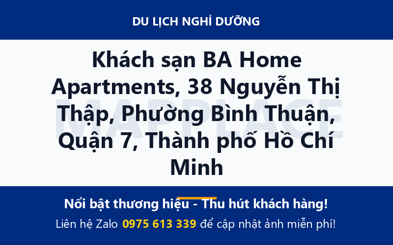 Khách sạn BA Home Apartments, 38 Nguyễn Thị Thập, Phường Bình Thuận, Quận 7, Thành phố Hồ Chí Minh