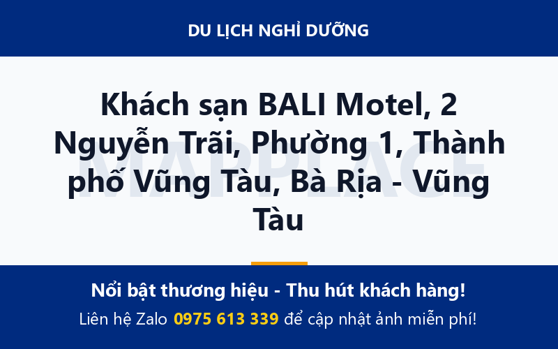 Khách sạn BALI Motel, 2 Nguyễn Trãi, Phường 1, Thành phố Vũng Tàu, Bà Rịa - Vũng Tàu