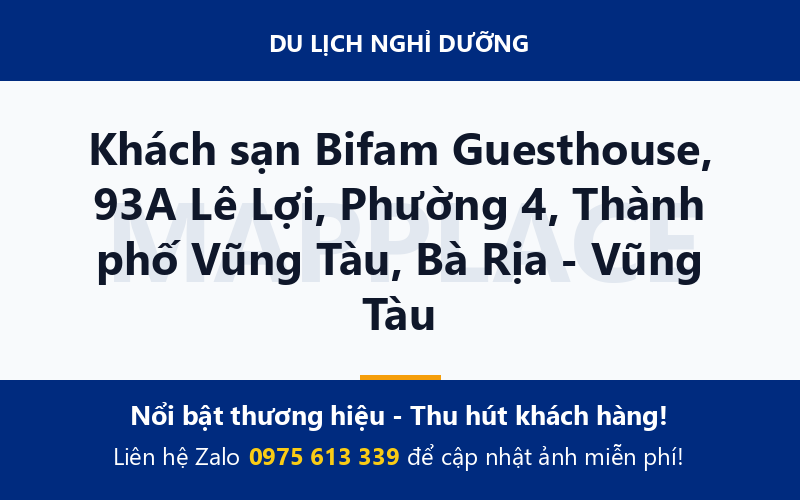 Khách sạn Bifam Guesthouse, 93A Lê Lợi, Phường 4, Thành phố Vũng Tàu, Bà Rịa - Vũng Tàu