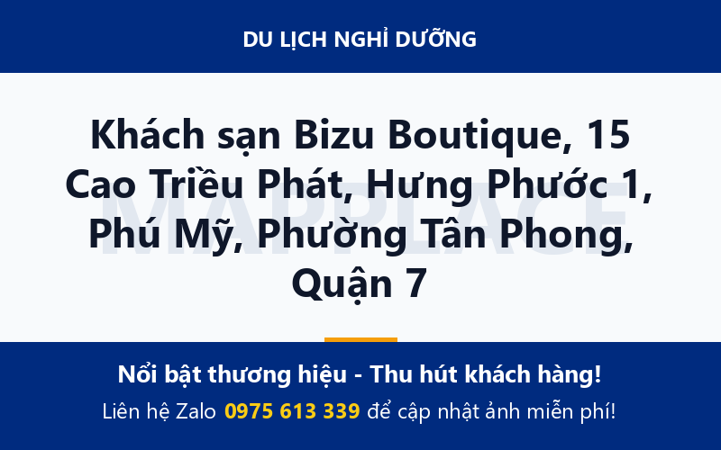Khách sạn Bizu Boutique, 15 Cao Triều Phát, Hưng Phước 1, Phú Mỹ, Phường Tân Phong, Quận 7