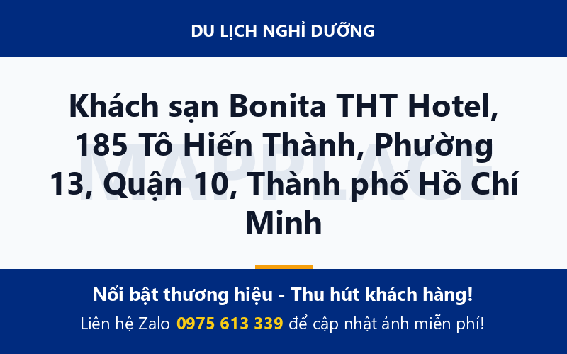 Khách sạn Bonita THT Hotel, 185 Tô Hiến Thành, Phường 13, Quận 10, Thành phố Hồ Chí Minh