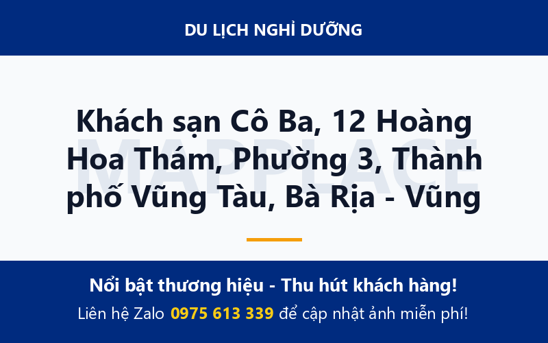 Khách sạn Cô Ba, 12 Hoàng Hoa Thám, Phường 3, Thành phố Vũng Tàu, Bà Rịa - Vũng