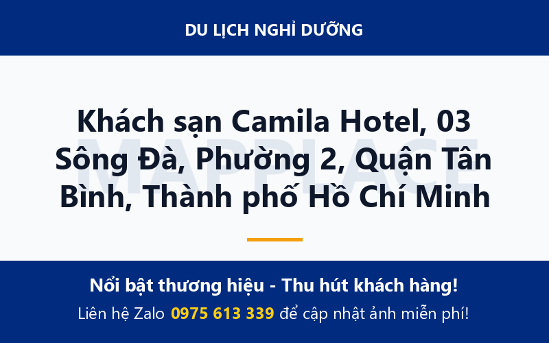 Khách sạn Camila Hotel, 03 Sông Đà, Phường 2, Quận Tân Bình, Thành phố Hồ Chí Minh