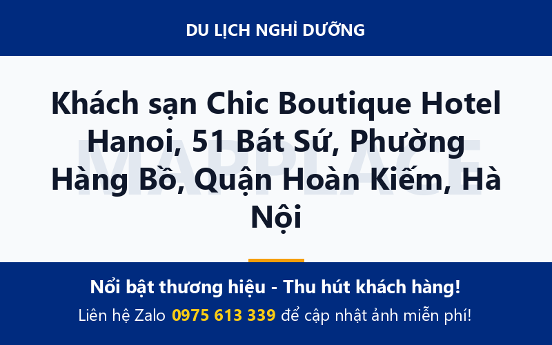 Khách sạn Chic Boutique Hotel Hanoi, 51 Bát Sứ, Phường Hàng Bồ, Quận Hoàn Kiếm, Hà Nội
