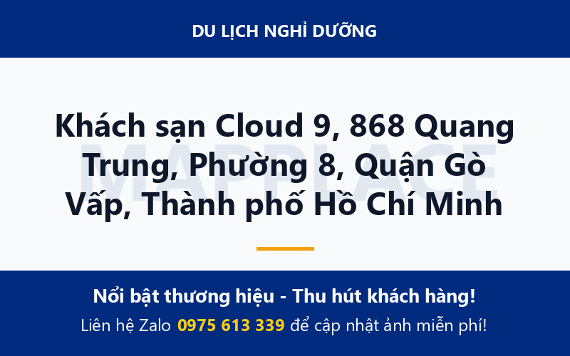 Khách sạn Cloud 9, 868 Quang Trung, Phường 8, Quận Gò Vấp, Thành phố Hồ Chí Minh