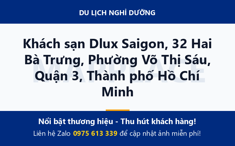 Khách sạn Dlux Saigon, 32 Hai Bà Trưng, Phường Võ Thị Sáu, Quận 3, Thành phố Hồ Chí Minh