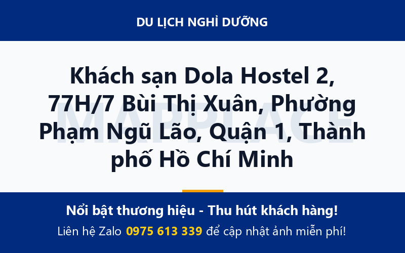 Khách sạn Dola Hostel 2, 77H/7 Bùi Thị Xuân, Phường Phạm Ngũ Lão, Quận 1, Thành phố Hồ Chí Minh