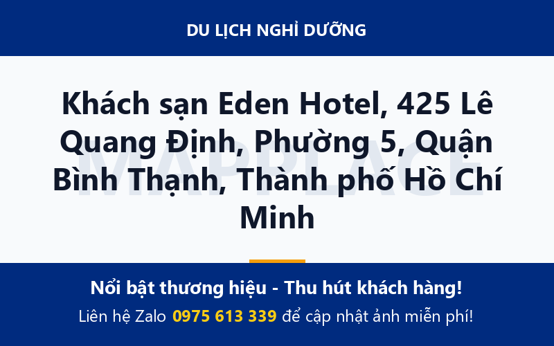 Khách sạn Eden Hotel, 425 Lê Quang Định, Phường 5, Quận Bình Thạnh, Thành phố Hồ Chí Minh