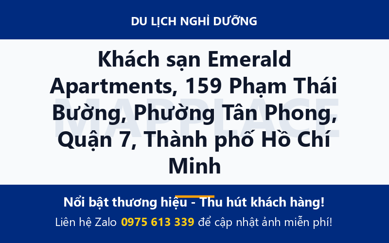 Khách sạn Emerald Apartments, 159 Phạm Thái Bường, Phường Tân Phong, Quận 7, Thành phố Hồ Chí Minh