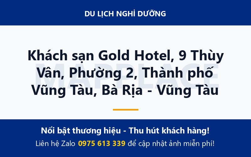 Khách sạn Gold Hotel, 9 Thùy Vân, Phường 2, Thành phố Vũng Tàu, Bà Rịa - Vũng Tàu