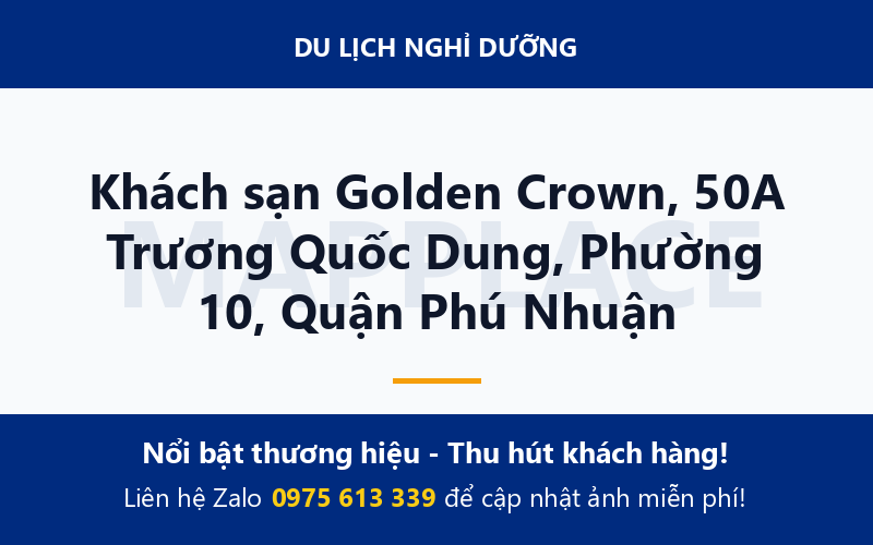 Khách sạn Golden Crown, 50A Trương Quốc Dung, Phường 10, Quận Phú Nhuận