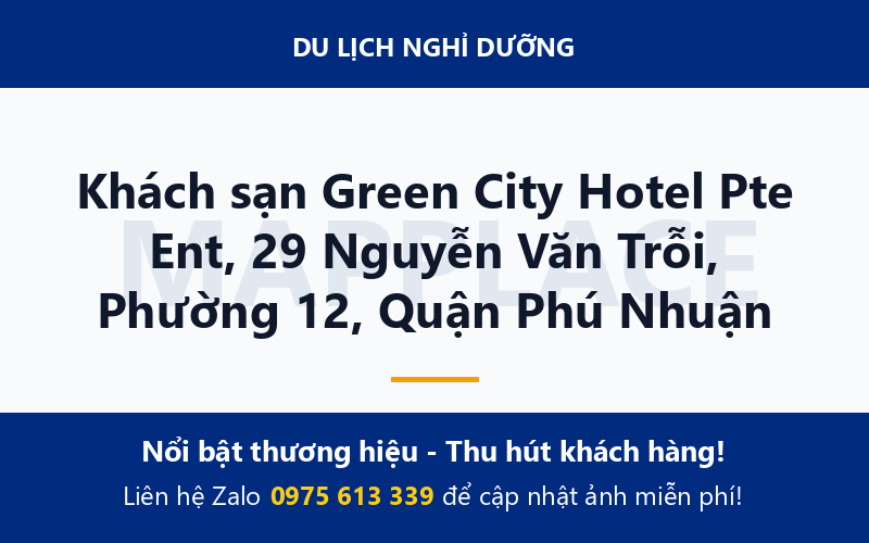 Khách sạn Green City Hotel Pte Ent, 29 Nguyễn Văn Trỗi, Phường 12, Quận Phú Nhuận