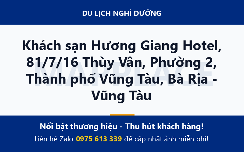 Khách sạn Hương Giang Hotel, 81/7/16 Thùy Vân, Phường 2, Thành phố Vũng Tàu, Bà Rịa - Vũng Tàu