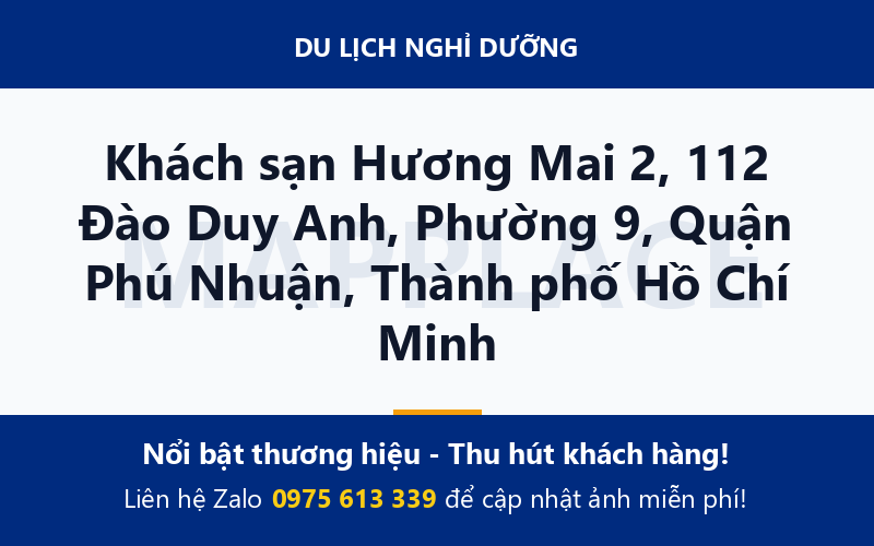 Khách sạn Hương Mai 2, 112 Đào Duy Anh, Phường 9, Quận Phú Nhuận, Thành phố Hồ Chí Minh