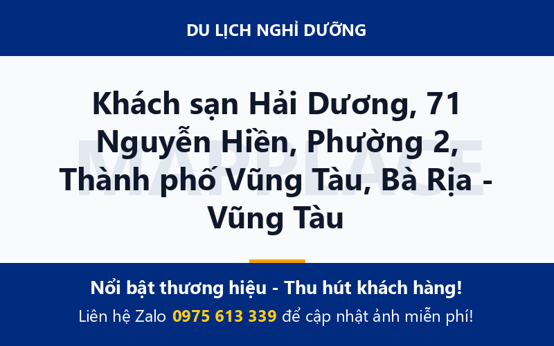 Khách sạn Hải Dương, 71 Nguyễn Hiền, Phường 2, Thành phố Vũng Tàu, Bà Rịa - Vũng Tàu