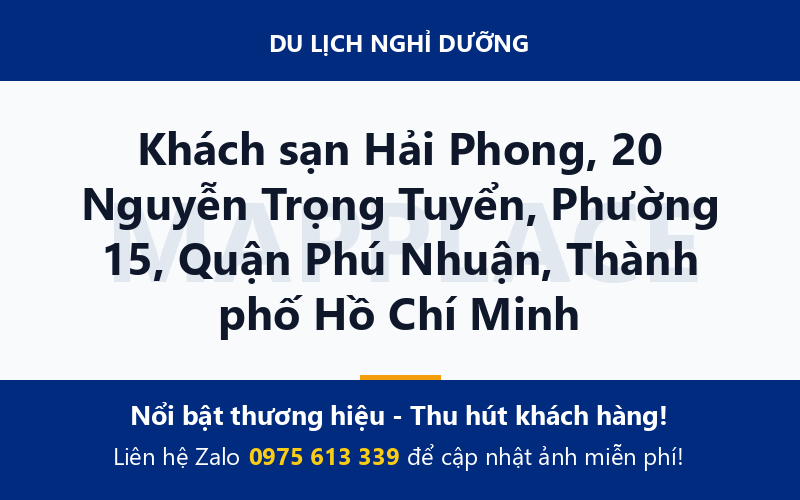 Khách sạn Hải Phong, 20 Nguyễn Trọng Tuyển, Phường 15, Quận Phú Nhuận, Thành phố Hồ Chí Minh